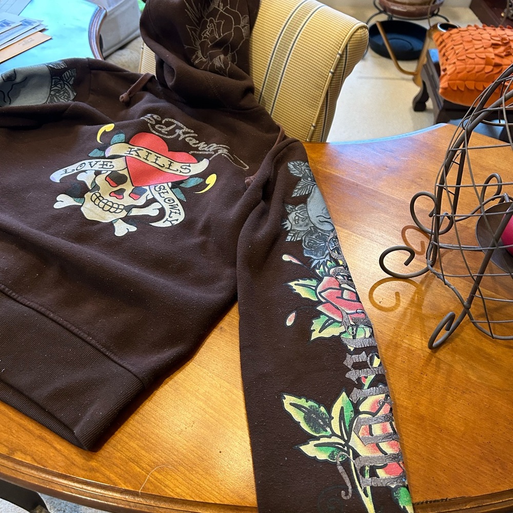 Ed Hardy zip up sweatshirt - Picture 5 of 8